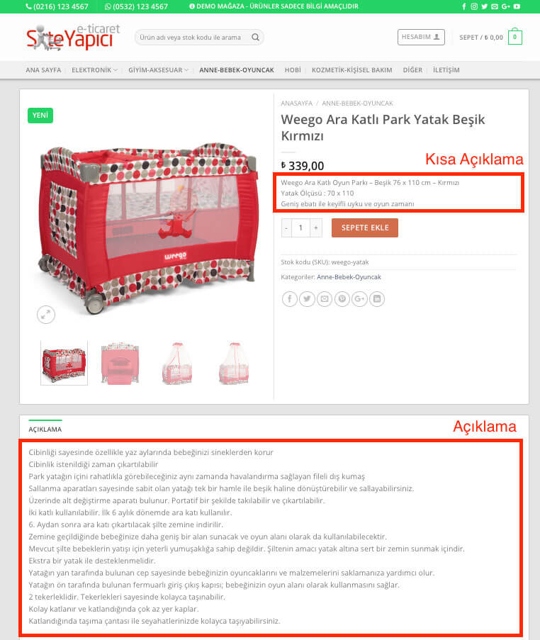 Ürün Açıklaması